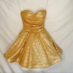 Golden sequin cupcake style dress